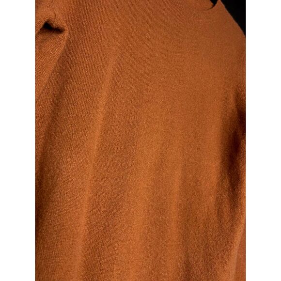 Quince Womens Chestnut Mongolian Cashmere Long-Sleeved Soft Crewneck Sweater - M - Picture 9 of 9